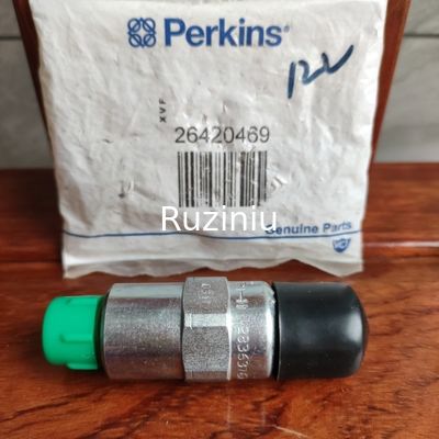 C4.4 ชิ้นส่วนเครื่องยนต์ Perkins 26420469 28363769 Flameout Solenoid Valve Delphi 12V